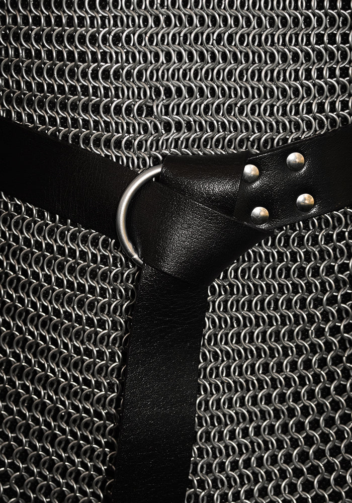 Ceinture Viking Noire en Cuir Thor Ajustable