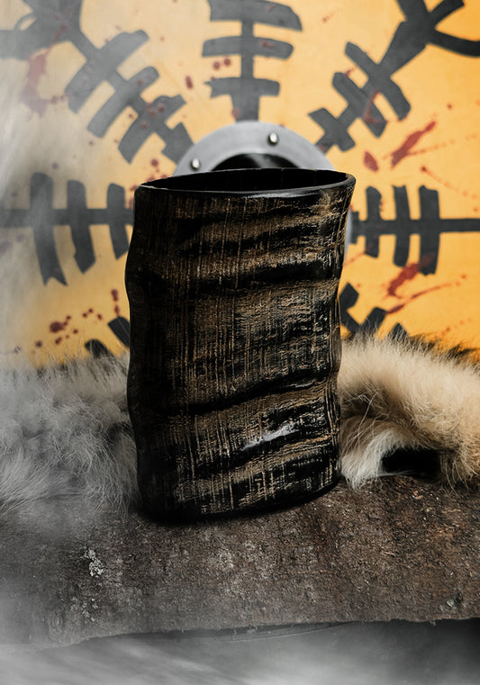 Gobelet à Boire en Corne de Buffle Viking 33 cl