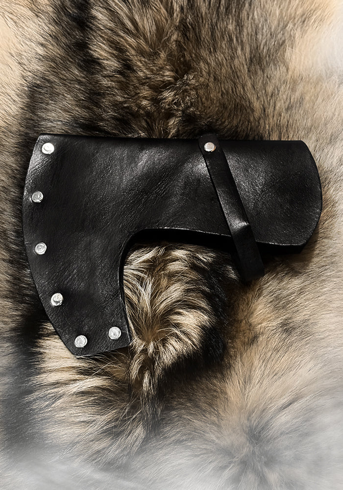 Hache Viking BARBEBARIAN - HELHEIM + Étui Noir en Cuir
