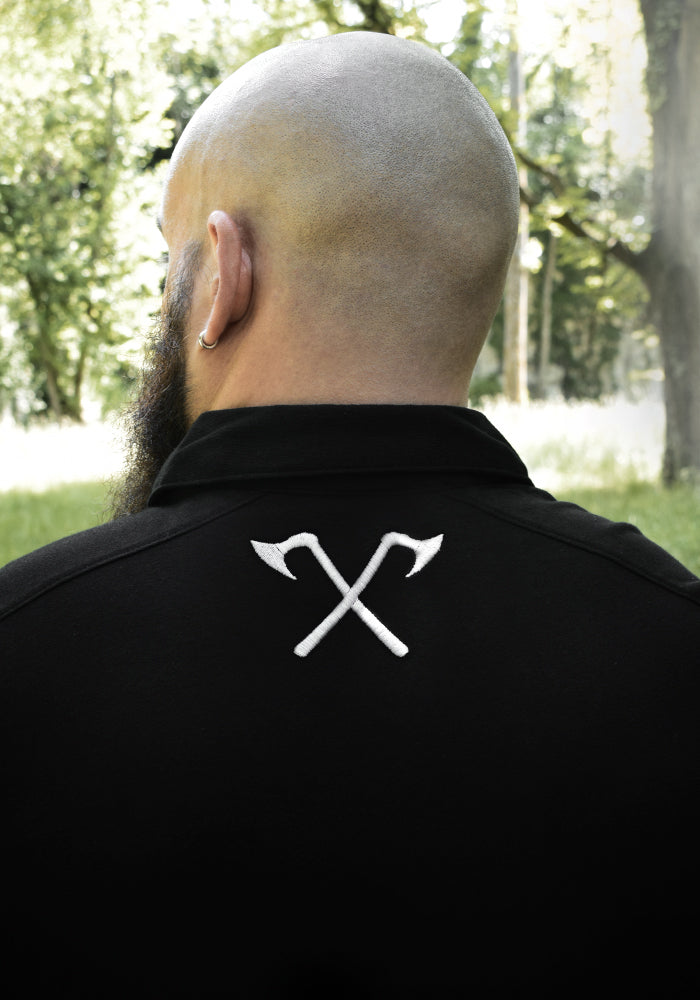 Polo Homme Noir Recto-Verso ÉDITION BERSERKER