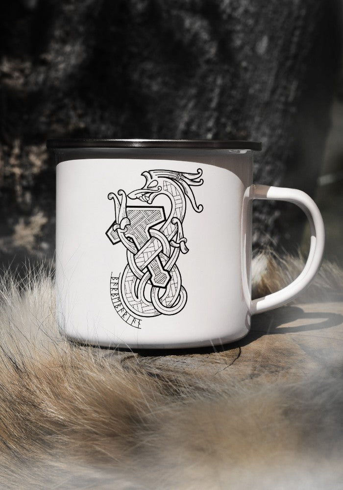 Mug Blanc Viking 35 CL - THOR & JÖRMUNGANDR