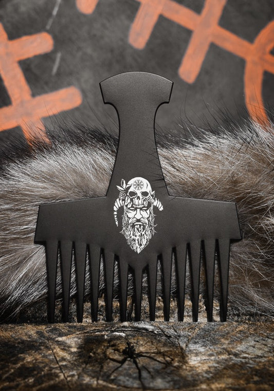 Peigne à Barbe Marteau de Thor en Métal BARBEBARIAN