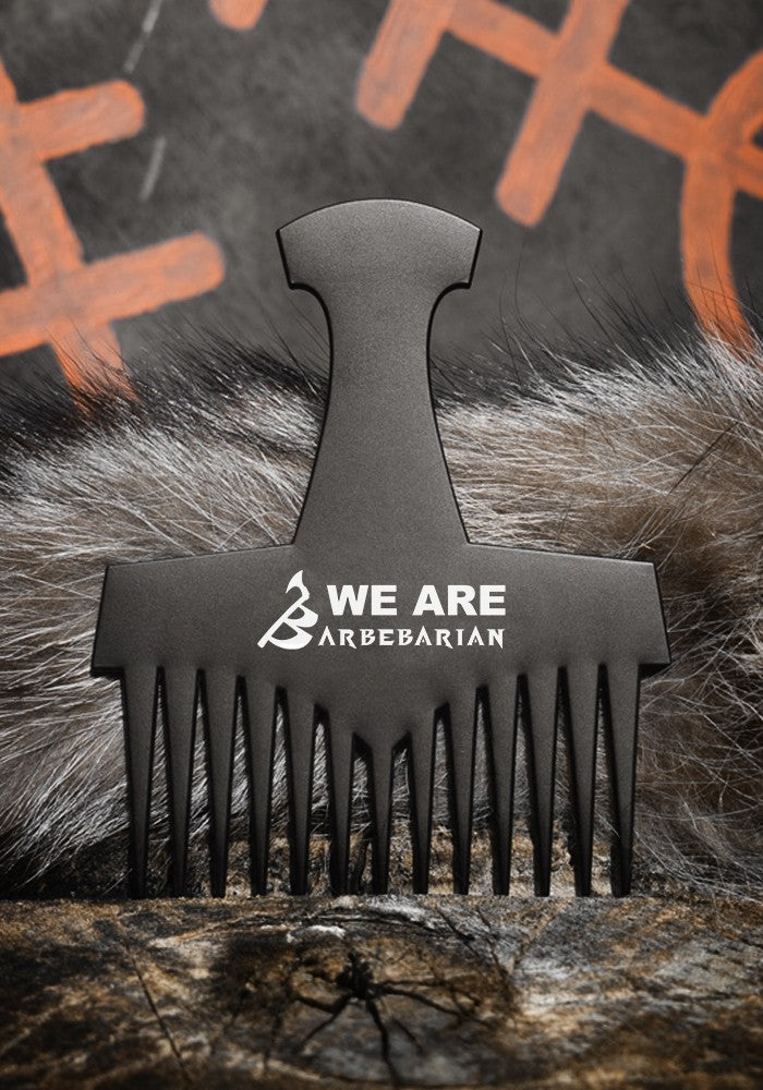 Peigne à Barbe Marteau de Thor en Métal BARBEBARIAN