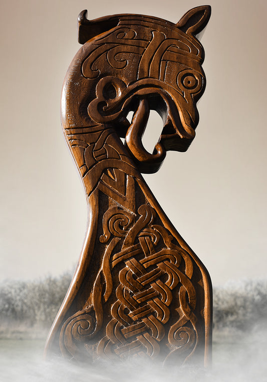 Proue de Drakkar Viking en Bois