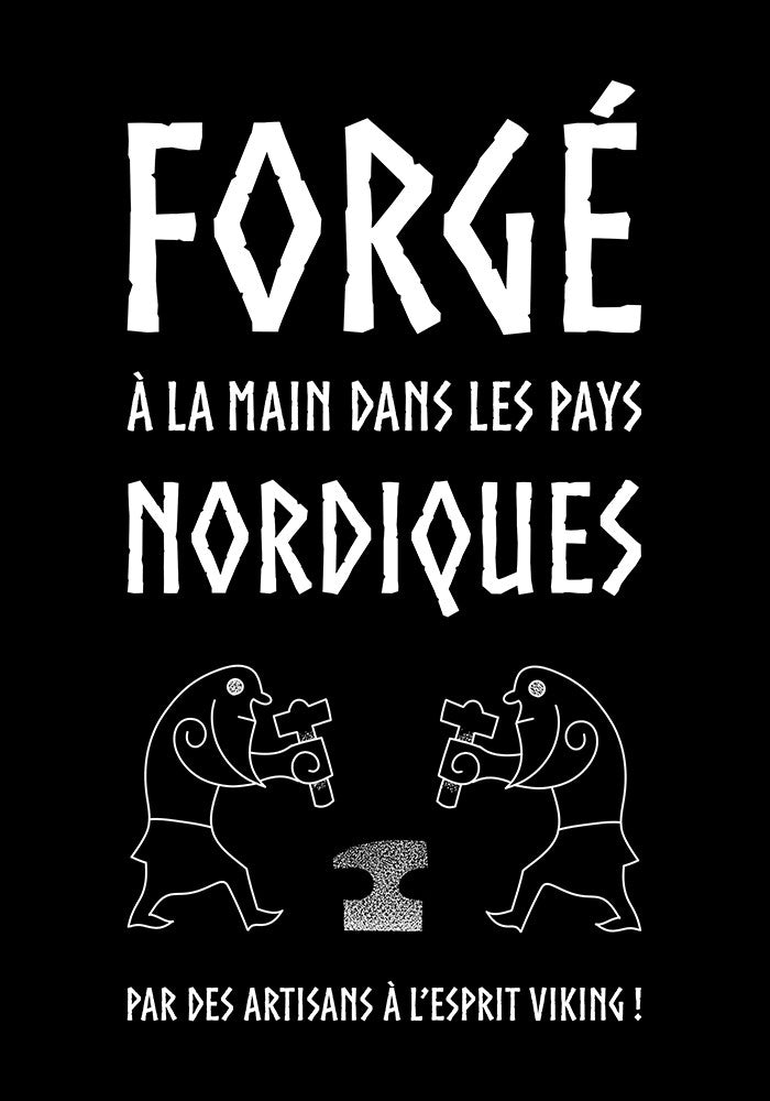 Collier Viking - RUNE ELHAZ (ALGIZ) - Forgé à la main dans les pays nordiques