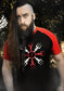 T-shirt Viking Homme Noir & Rouge - AEGISHJALMUR